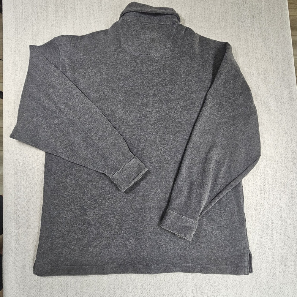 Tommy Bahama Men's Washed‎ Black Sweatshirt Button Down Long Sleeve Sz Large - Picture 12 of 13
